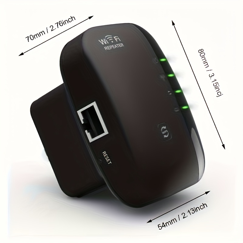 Extensor WiFi, Amplificador De Señal WiFi Negro De Hasta 3000 Pies  Cuadrados Y 28 Dispositivos, Extensor De Rango WiFi, Repetidor De Internet  Inalámbrico, Amplificador De Largo Alcance Con Puerto Ethernet,  Configuración De