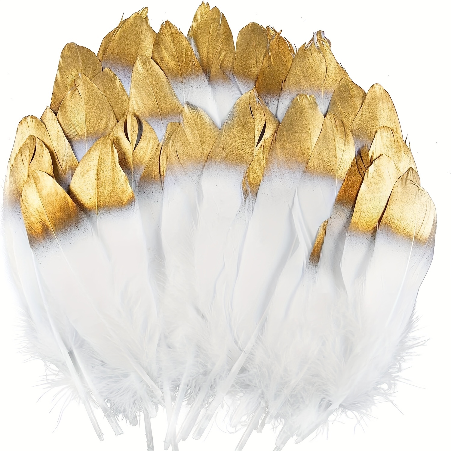 Ballinger Natural White Goose Feathers - 120Pcs 6-8 Inch Bulk Feathers for  Crafts, Wedding centerpieces, Angel Wings and Dream Catcher