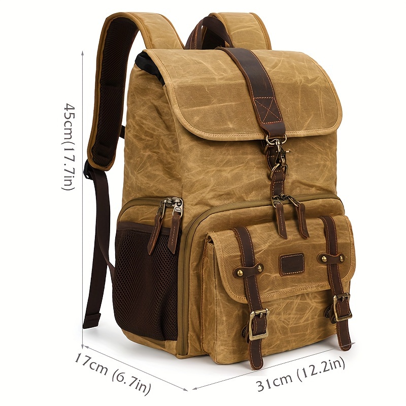 Canvas DSLR Camera Backpack Canvas Travel Backpack Casual Laptop Backpack