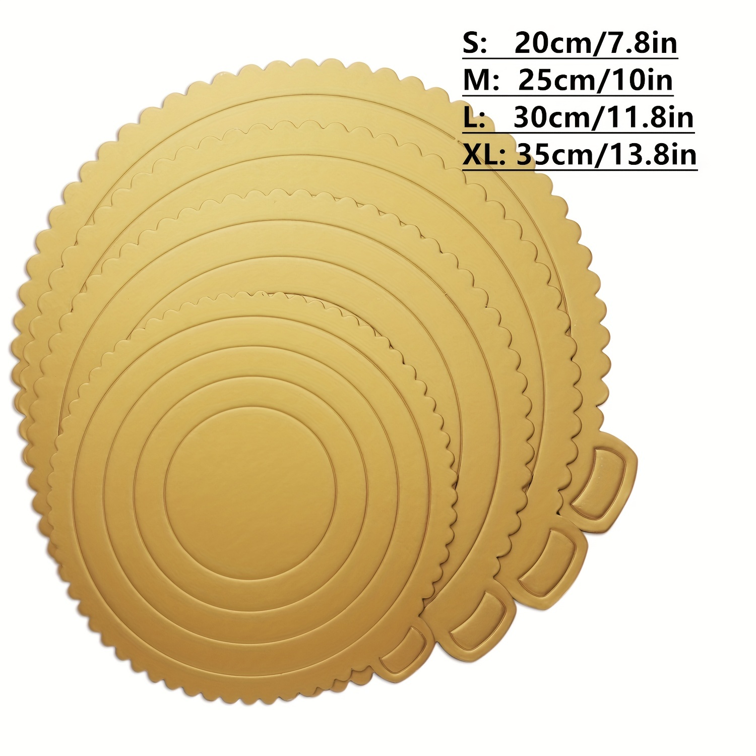 Cake Boards Round Gold Bakery Boards Scallop Edge Grease - Temu