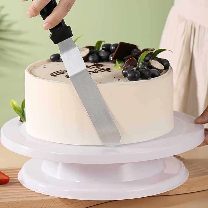 1pc Plastic Cake Decorating Turntable, Household Anti-slip DIY Birthday  Cake Turntable, Decorating Cake Stand, Baking Tools, Cake Decorating Items
