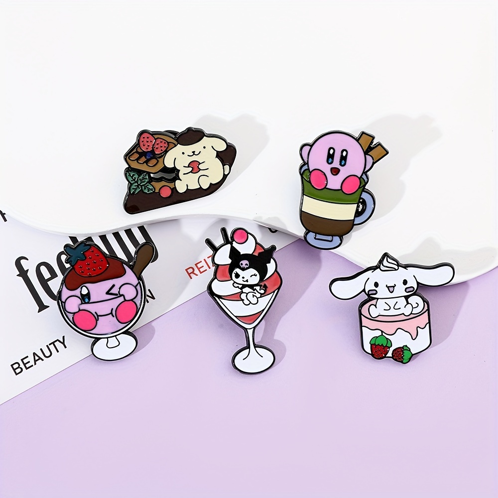 Cartoon Animal Brooch Set For Men Cute Kuromi - Temu