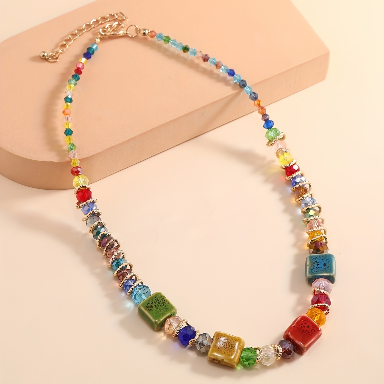 

A Single Beaded Necklace, Bohemian Style Women's Necklace, Suitable For Gifts!