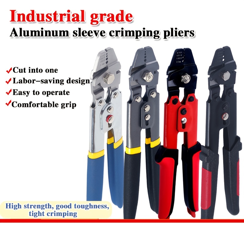 1pc Aluminum Sleeve Wire Crimping Pliers, Also Known As Sea Fishing Wire  Cutters, Crimpable Wire Rope, Cutting Wire And More, Thickened Pliers Head.  S