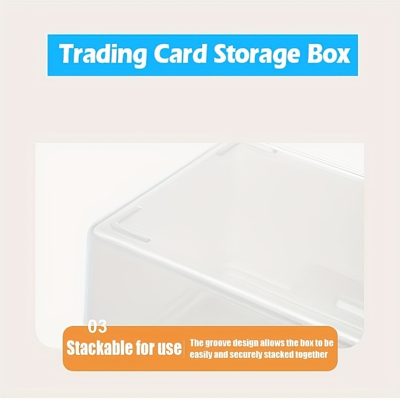 High end Storage Box Stackable Card Horizontal Storage Box - Temu