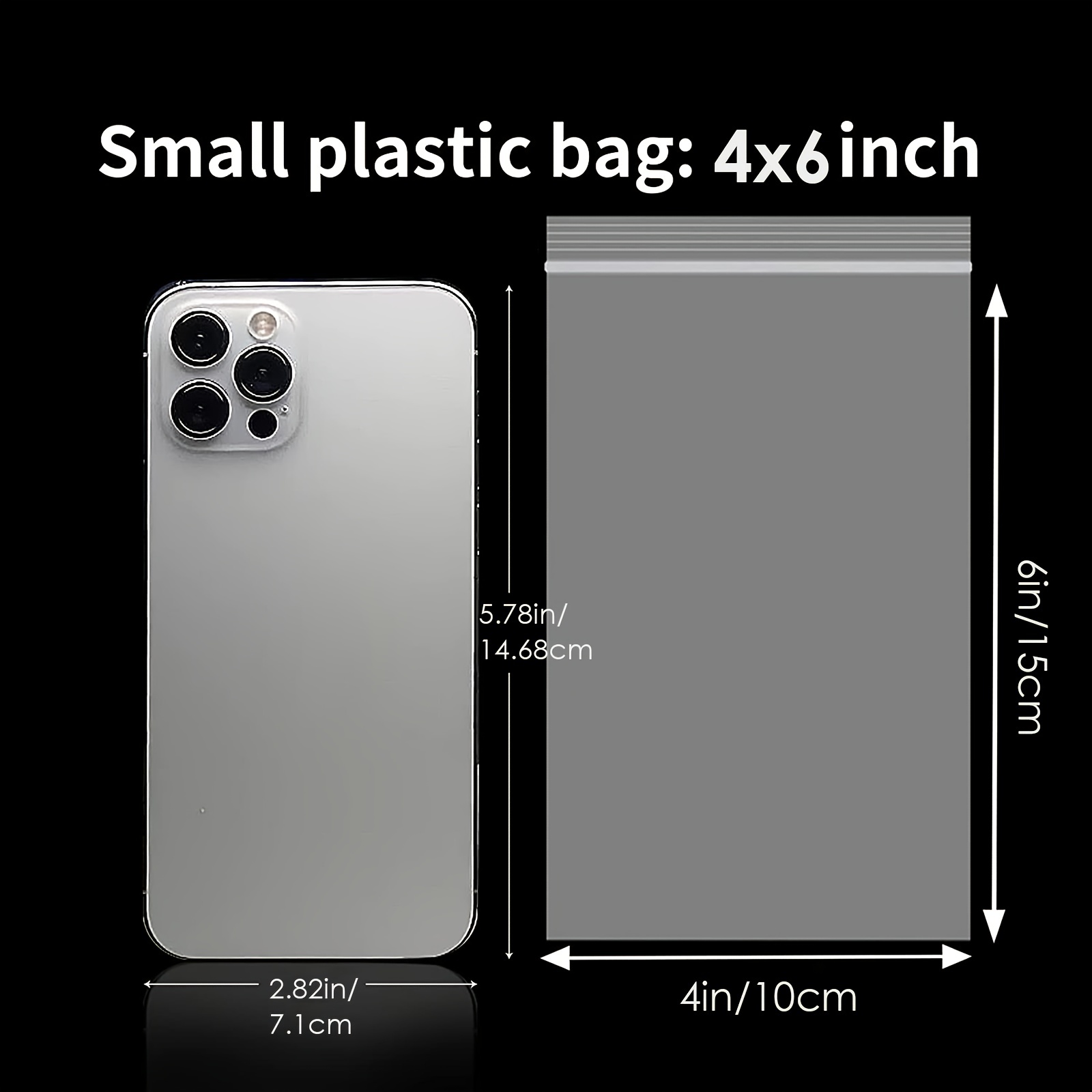 Bolsas de plástico cierre cremallera 8 x 10 cm 100 unidades