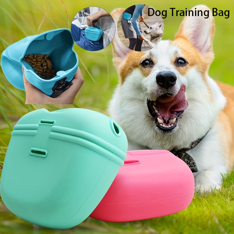 

1pc Pet Training Food Bag, Easy To Carry, Silicone Material, Portable Training Dog Treat Pouch Pet Snack Bag