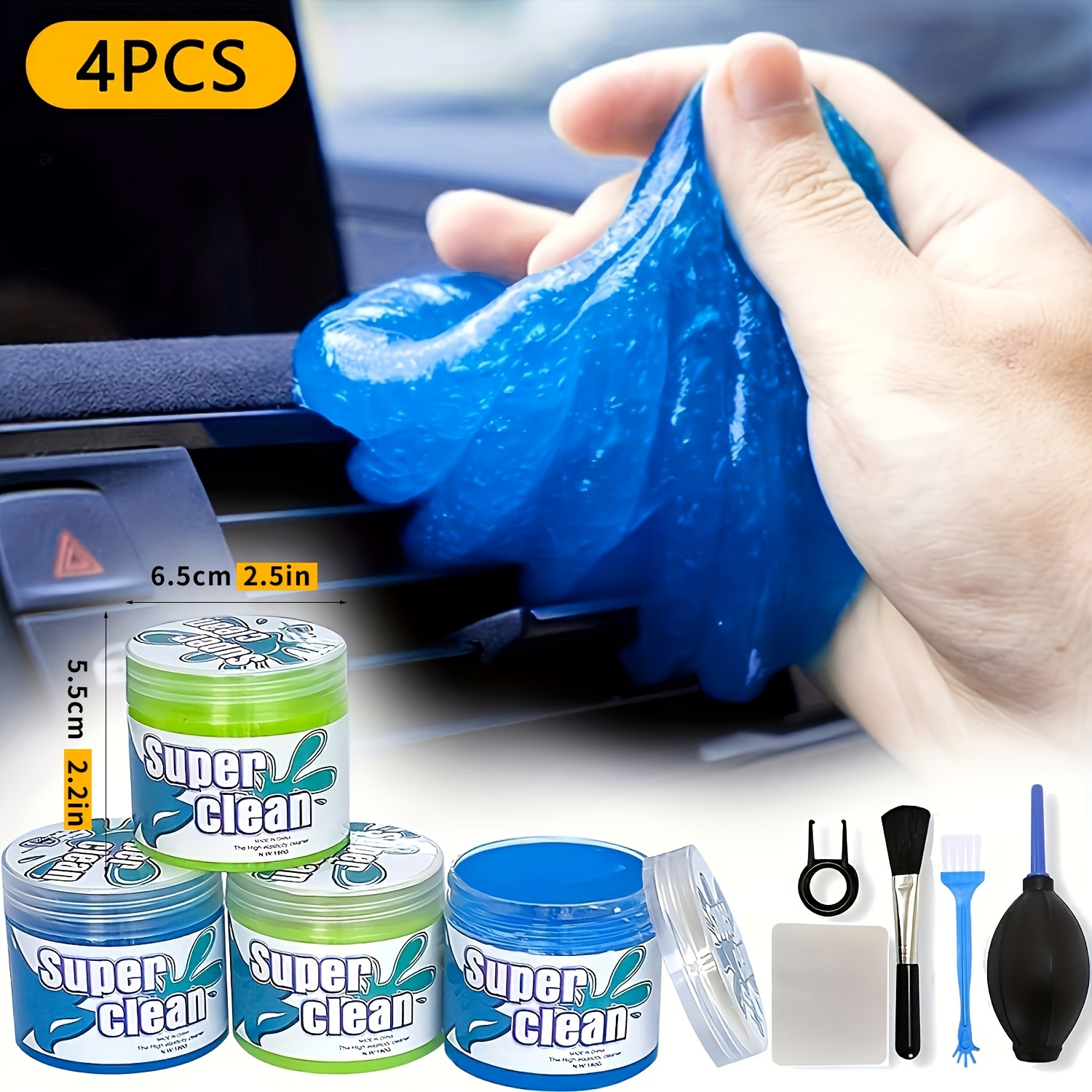 Gel de Limpieza para Detalles de Coche, Masilla de Limpieza para Coche, Limpiador  Teclado Gel Universal