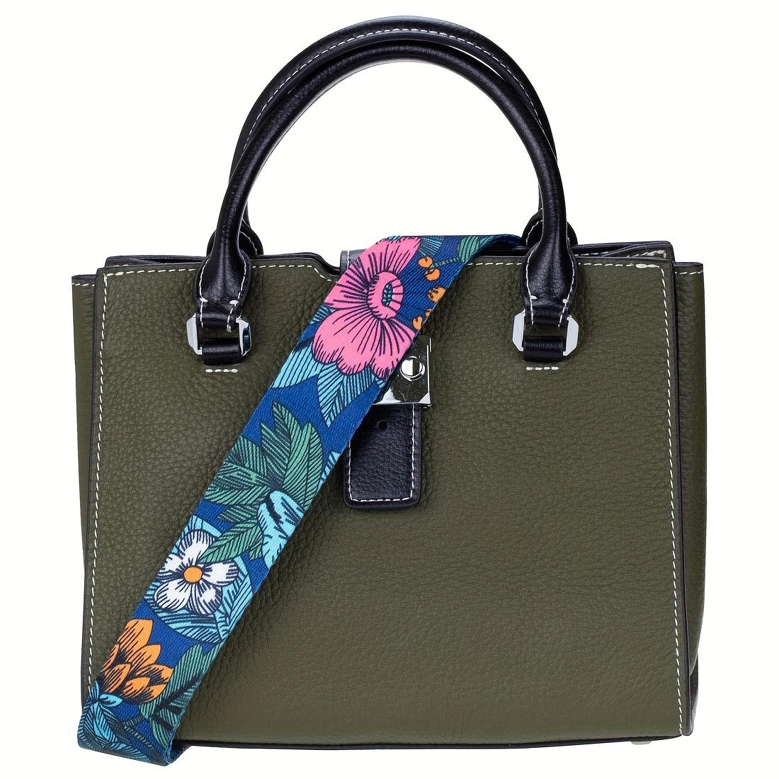 Wide Retro Flower Pattern Bag Strap Adjustable Replacement - Temu