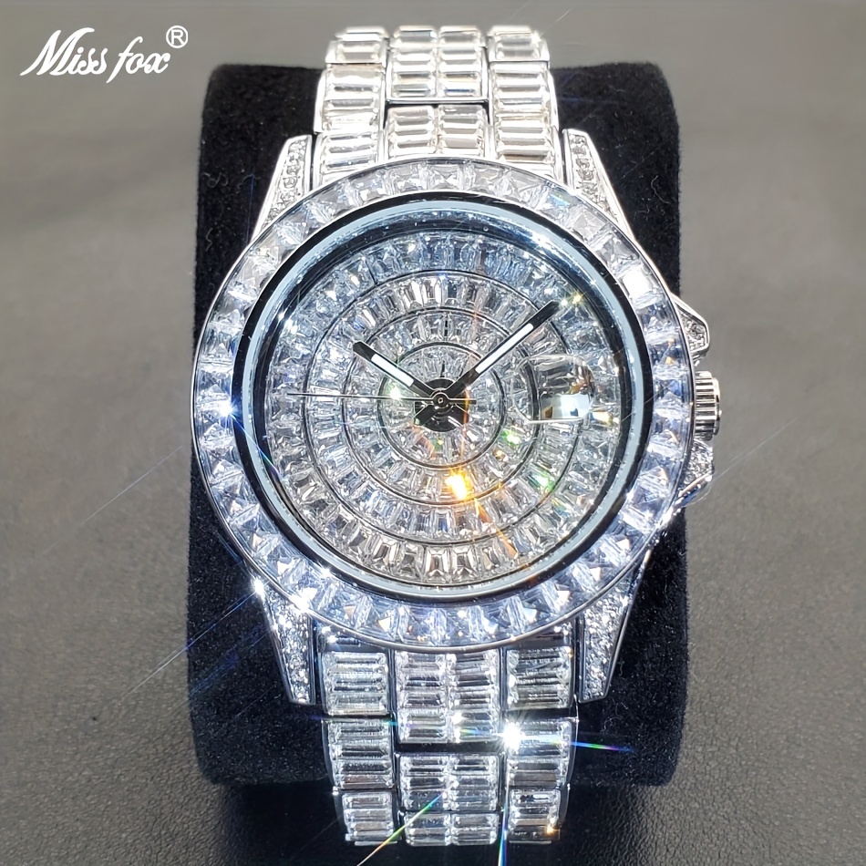 Reloj de Hombres con Pulsera en Acero Oro 18K Relojes Para Hombres Con  Diamantes 