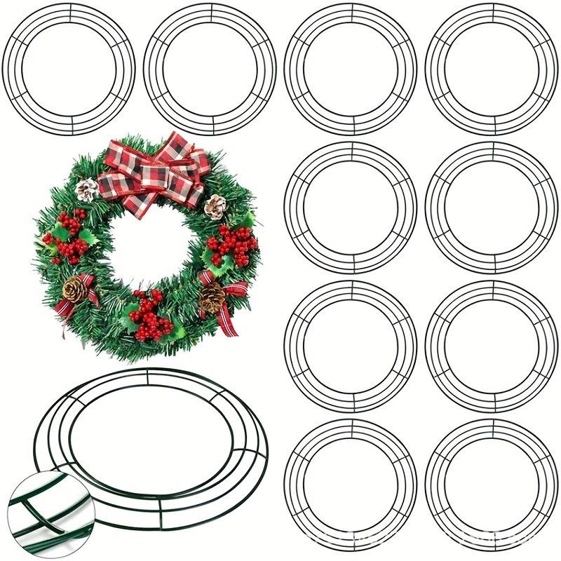 Round Wire Wreath Frames Green Wreath Forms Wreath Rings For - Temu