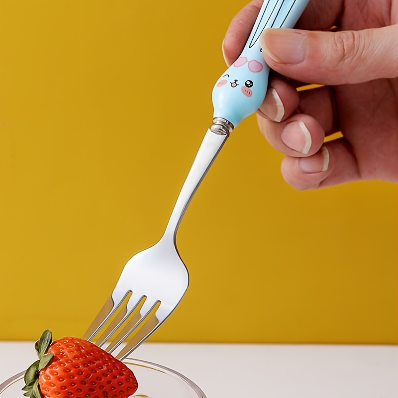 Ceramic Long Handle Spoon Cute Animal Style Spoon - Temu