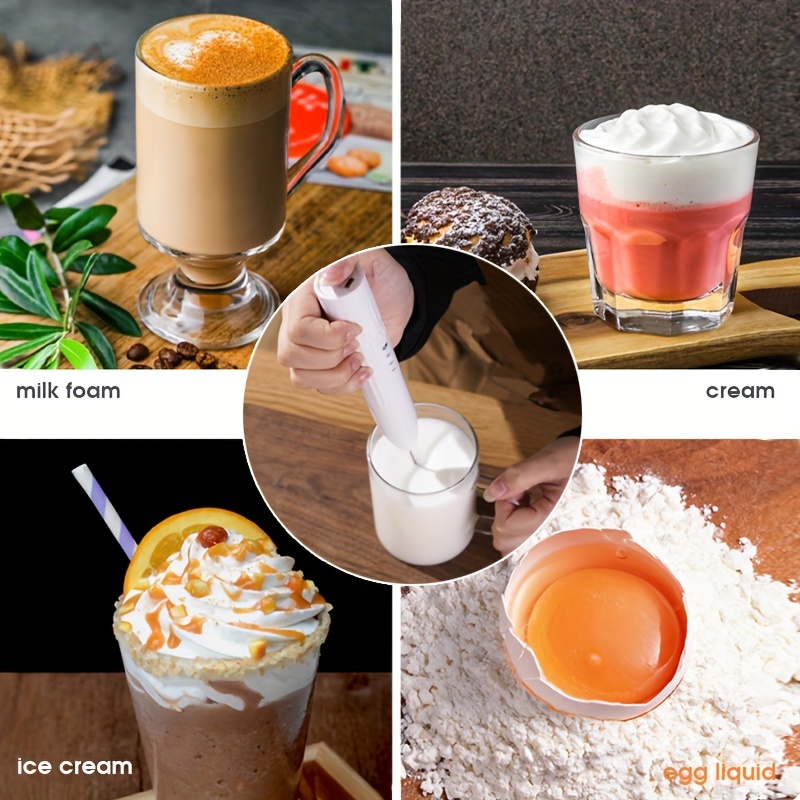 Milk Frother For Coffee, Handheld Frother Electric Whisk, Milk Foamer, Mini  Mixer And Coffee Blender Frother For Frappe, Latte, Matcha, (two Types Of  Double-ended) - Temu