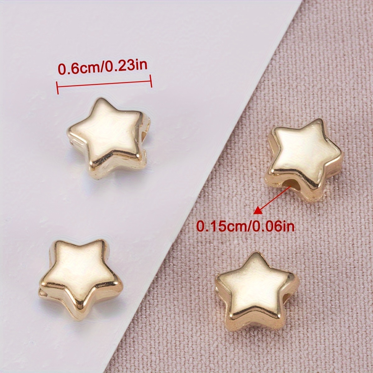 Ccb Star Loose Beads Pentagram Spacer Beads Bracelets - Temu