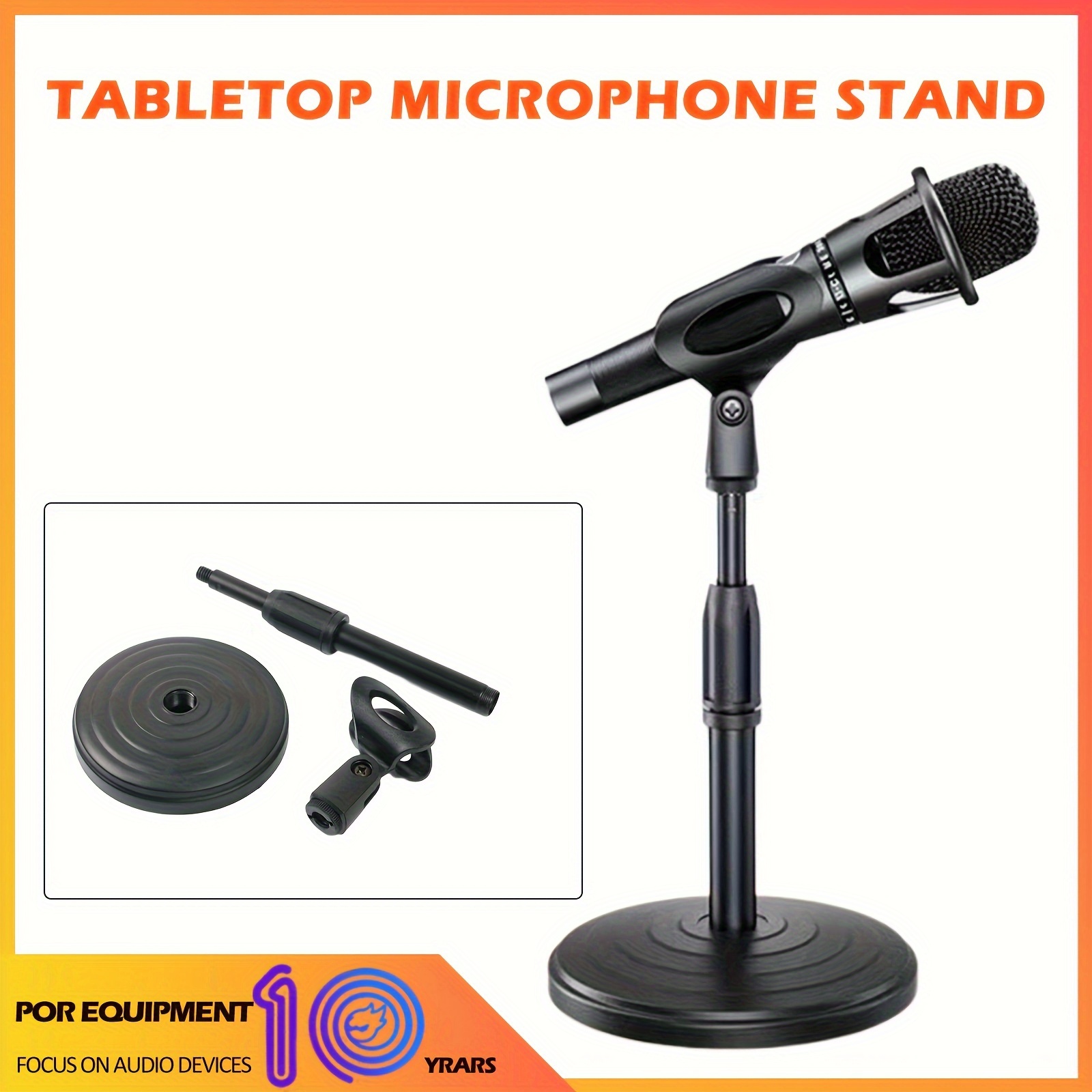Bras de microphone, support de microphone amélioré pour bras de microphone  avec clip adaptateur à vis 3/8 à 5/8 pour Blue Yeti Snowball, HyperX  QuadCast, Yeti x et autres micros 