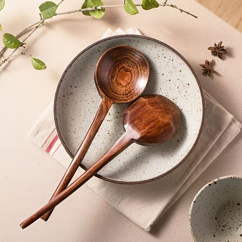 Natural Wood Tortoise Shell Soup Ladle/ Ramen Spoon – Object of Living