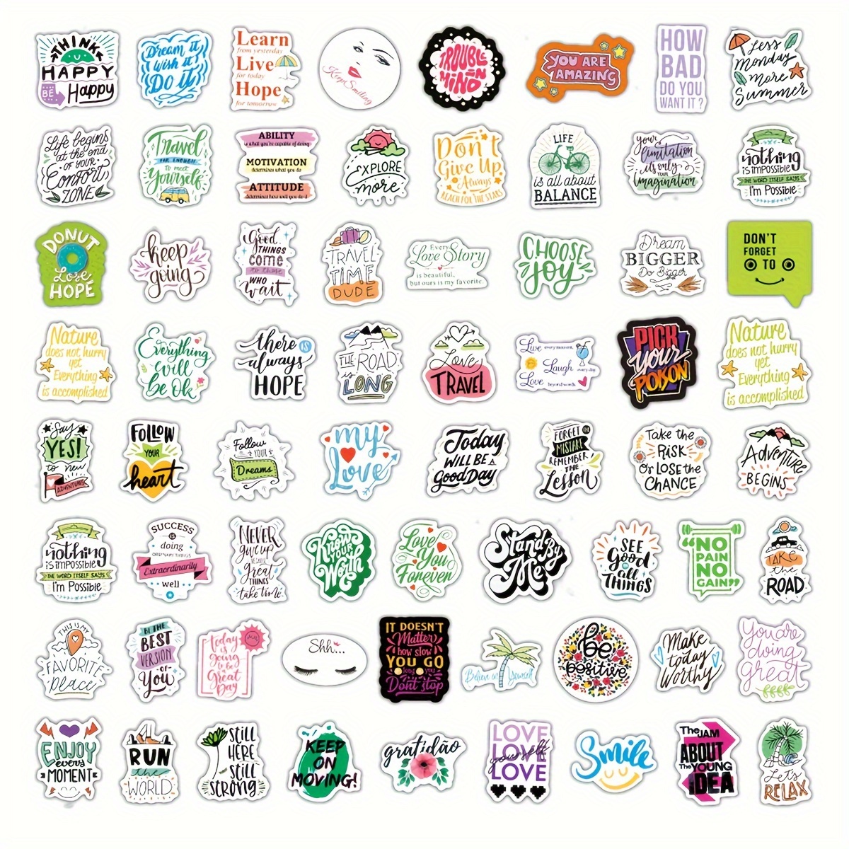  200PCS Inspirational Stickers for Water Bottles