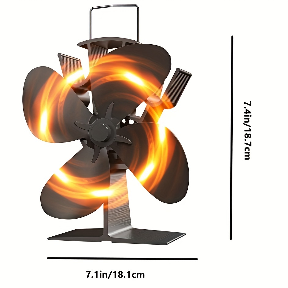 Ventilatore Stufa Alimentato A Calore 1pc - Ventilatore Stufa A Legna A 4  Pale, Ventilatore Silenzioso Camino Alimentato A Calore, Non Richiede  Elettricità, Camino Bruciatore A Gas/pellet/legna, Ventilatore  Termoelettrico Ringraziamento Halloween Regalo