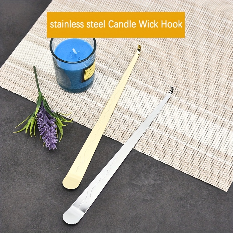Stainless Steel Wick Dippers, 2 pcs Put Out Extinguish Candle Wick Dipper  Candle Hook Candle Accessories for Putting Out Extinguish Candle Wicks  Flame