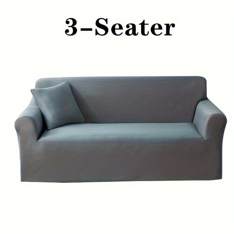 Brand - Solimo Polyester Spandex Stretchable Sofa Slipcover (3  Seater, Blue) : : Home & Kitchen