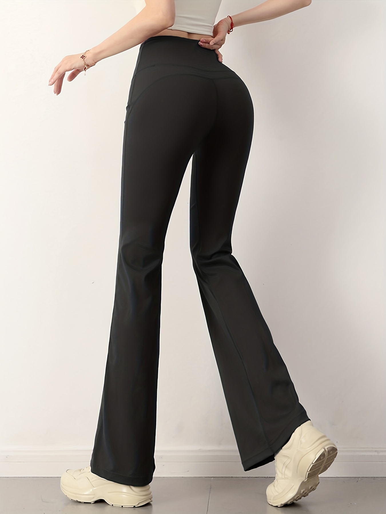 Women's Bootcut Yoga Pants High Waist Leggings Stretch Tummy Control  Flare Pants | eBay