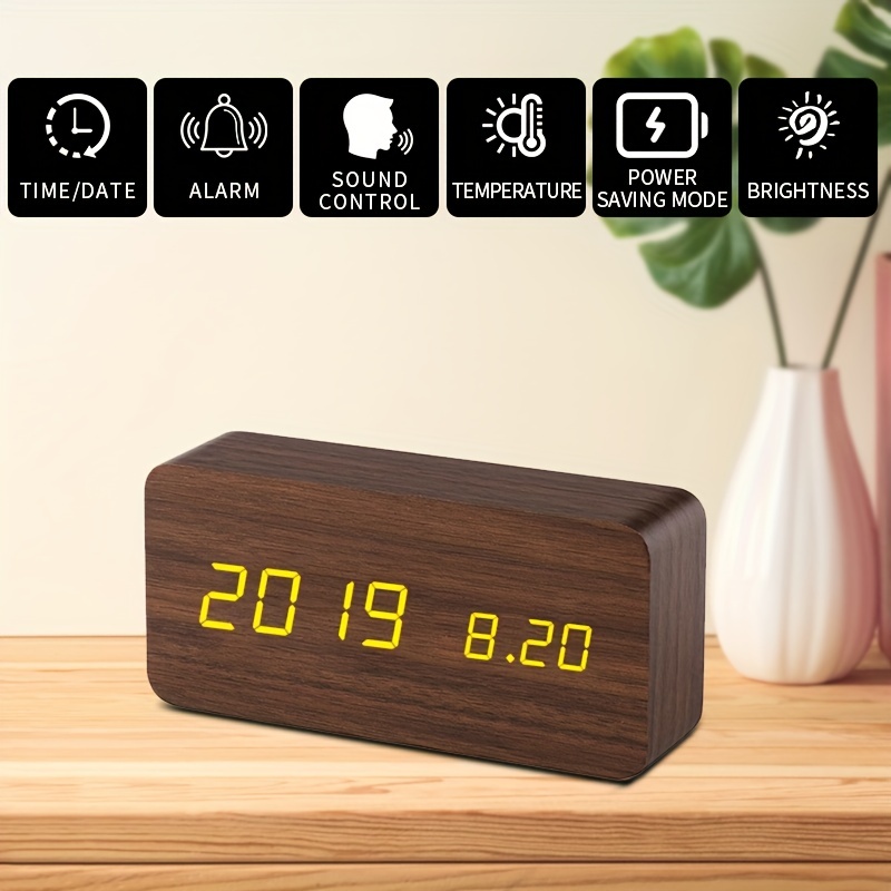 Reloj Digital De Pared LED 3D Diseño Moderno Cronógrafo Para Colgar Salón  Casa