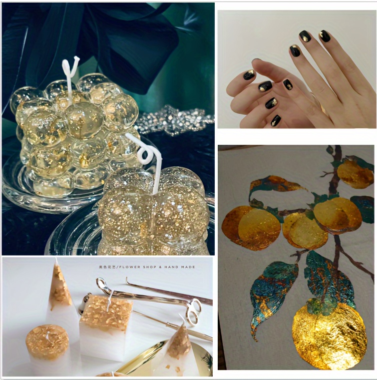 100pcs Golden Foil DIY Art Craft Paper - High-Quality, Smooth Finish for Scrapbooking, Scrapbooking Essentials|Vibrant Cover Design|Smooth Texture, Scrapbooking Supplies