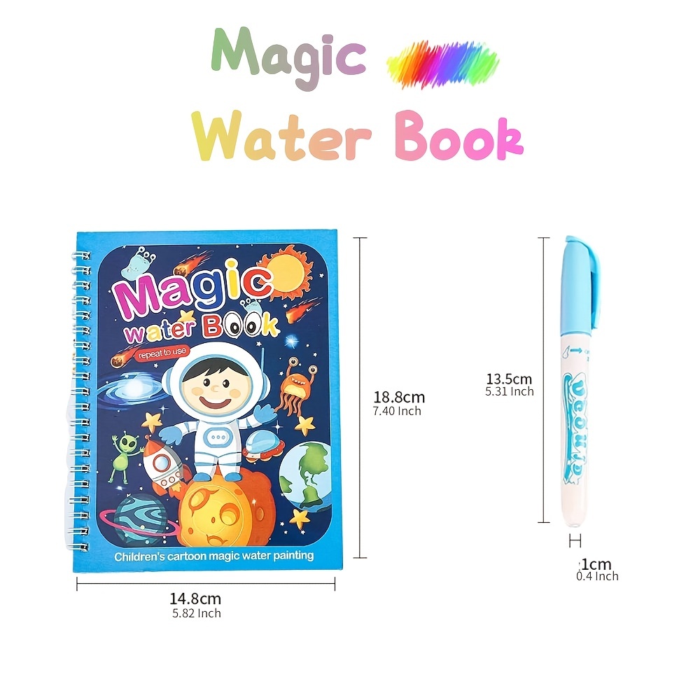 Savvi Boys Magic Paint Book, Just Add Water, 6 x 8 Inches - Styles Will Vary
