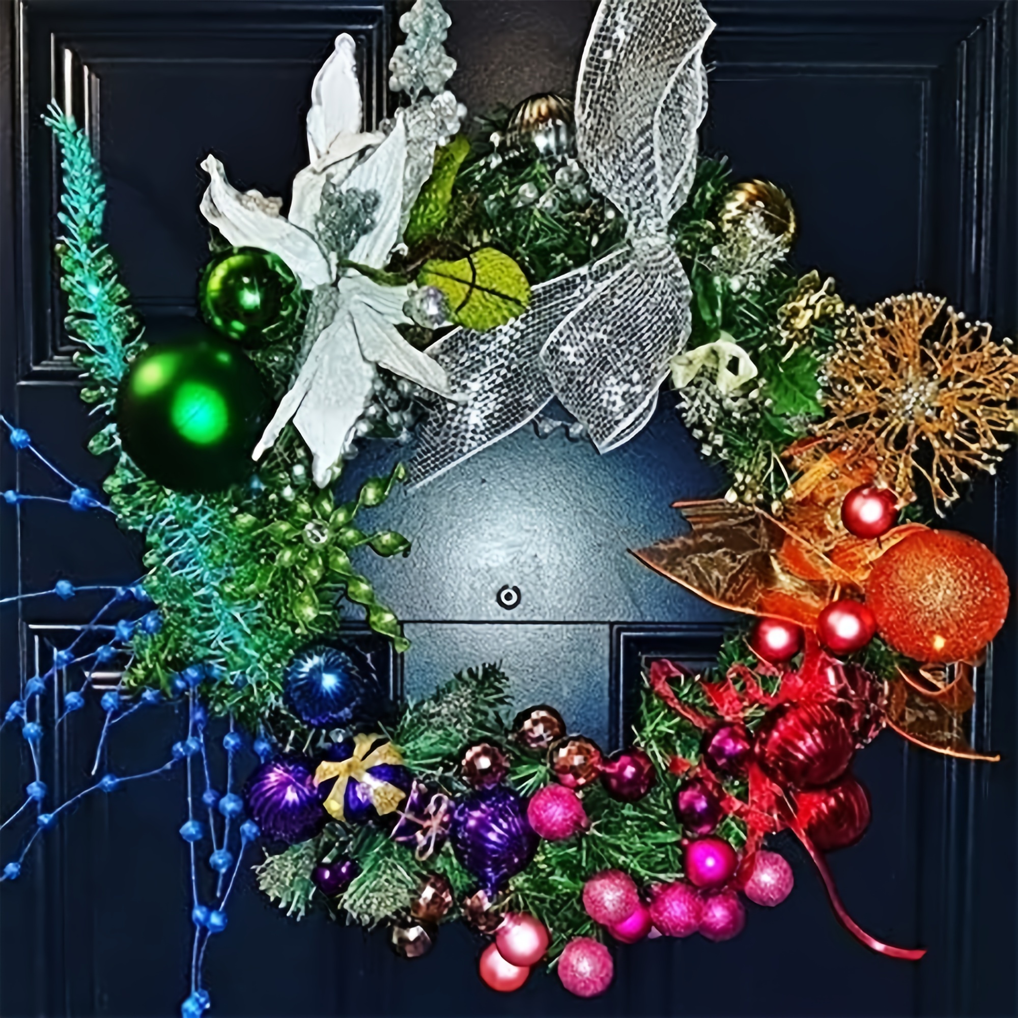 クリスマスデコレーション 1.5cm 48個 クリスマス電気メッキ光沢ミニ ボール クリスマス