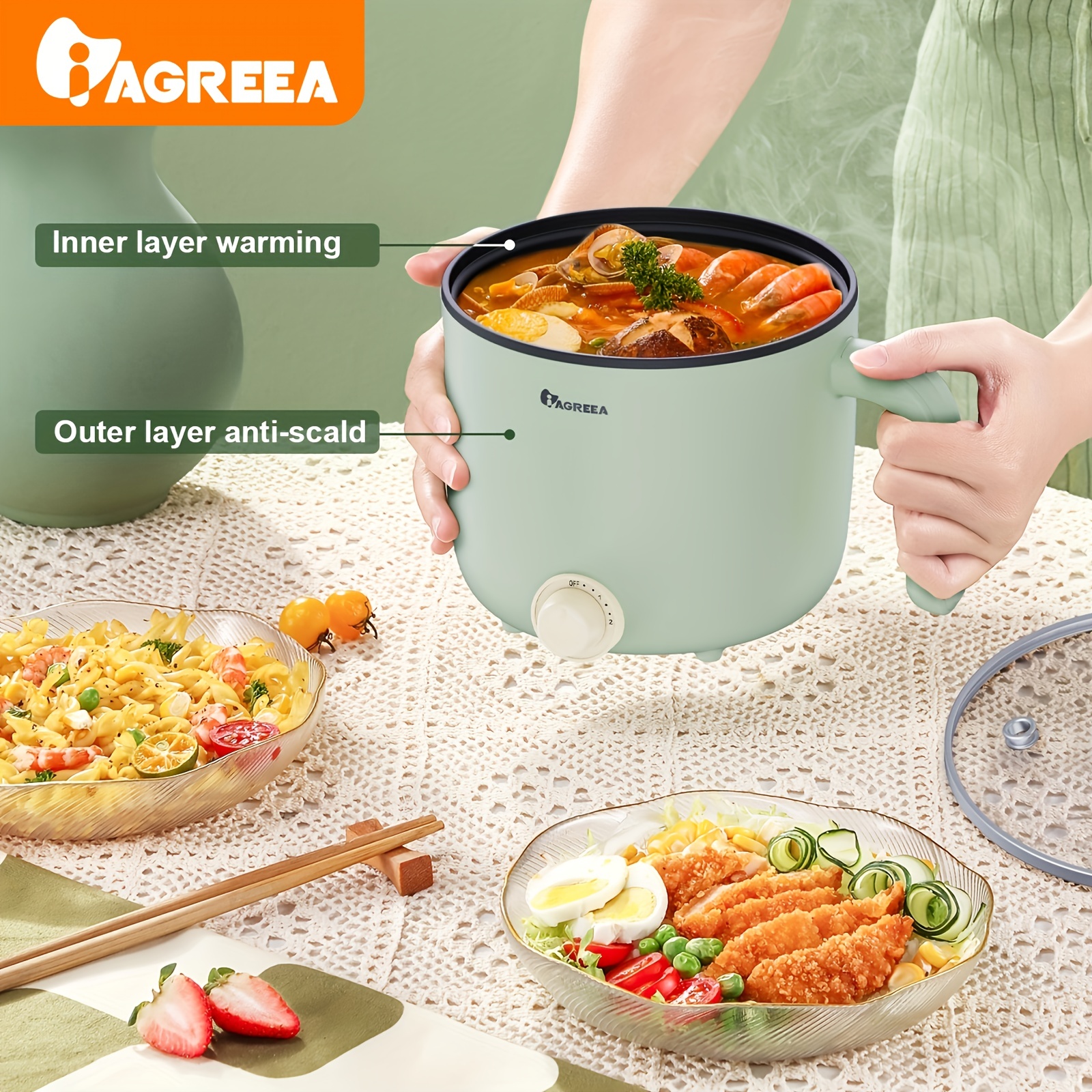 Electric Steamer, Mini Hot Pot Electric Ramen Cooker, Hotpot Mini Rice  Cooker Thermal Small Household Multi-functional Pans For Single, Easy To  Clean - Temu