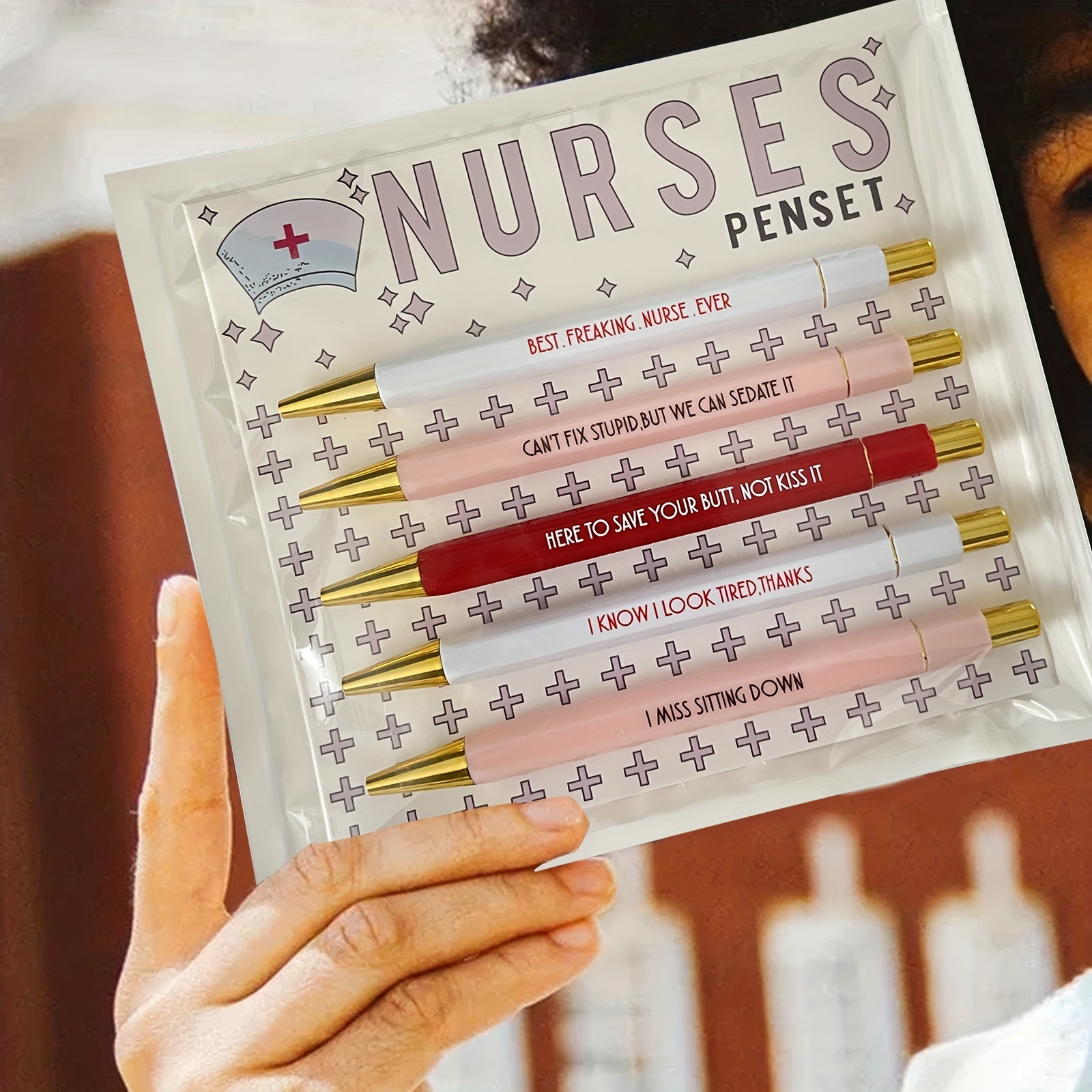 Fun Nurse Pens Ballpoin Set Daily Pen For Each Day Of The - Temu
