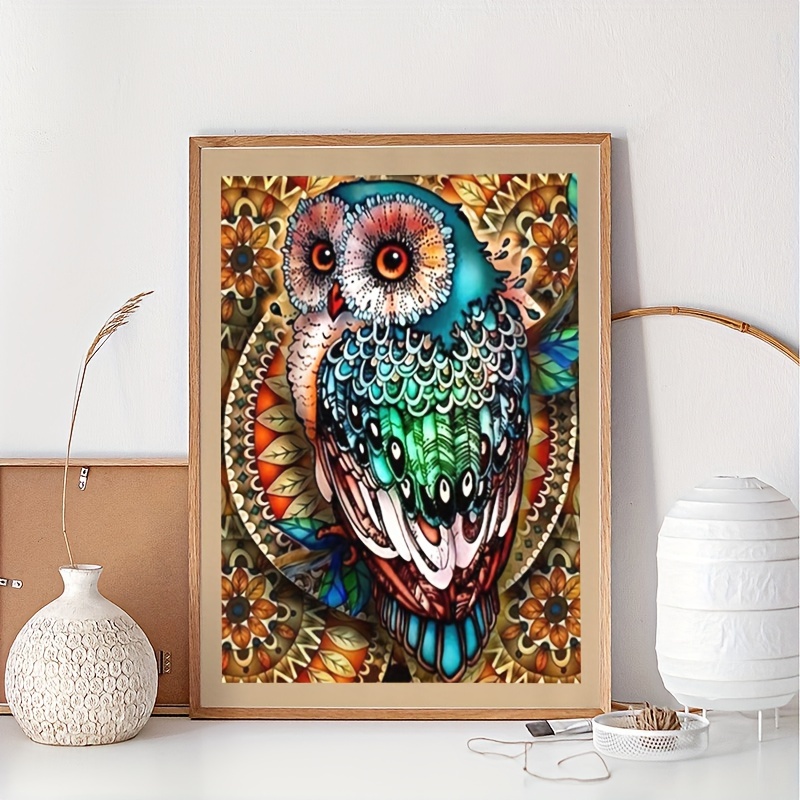 White Owl Diamond Painting Set Diy Mosaic Decorative Craft - Temu