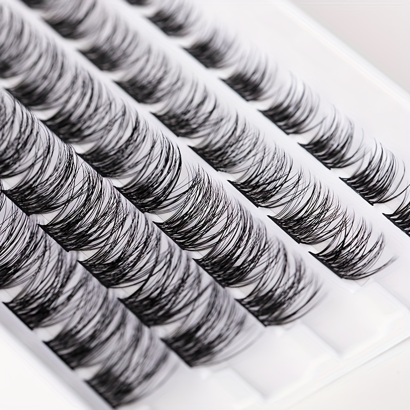 Fishtail False Eyelashes Segmented Cluster 45pcs Lashes Extensions