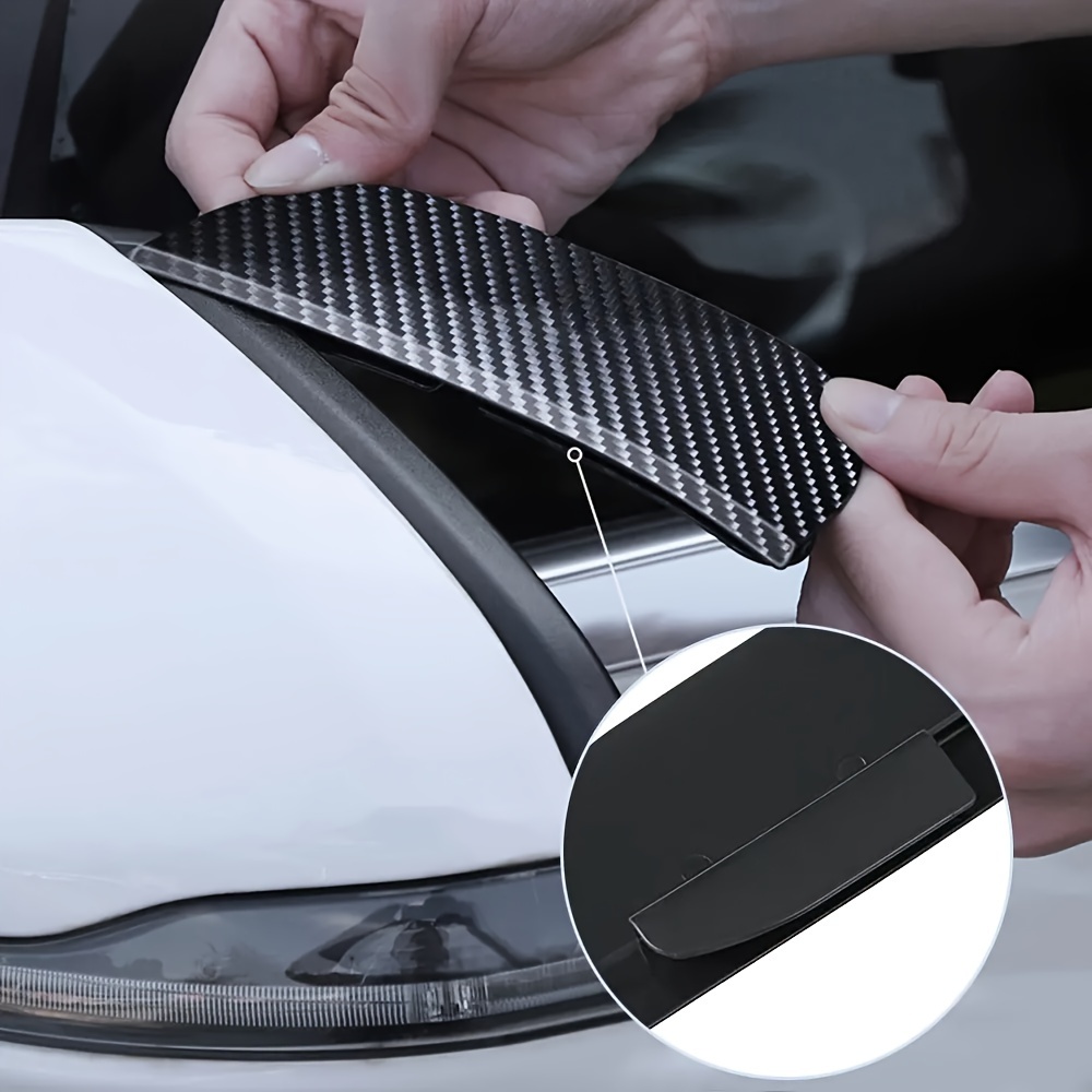 2PCS Auto Rückspiegel Regen Augenbraue Visier Carbon Fiber Auto