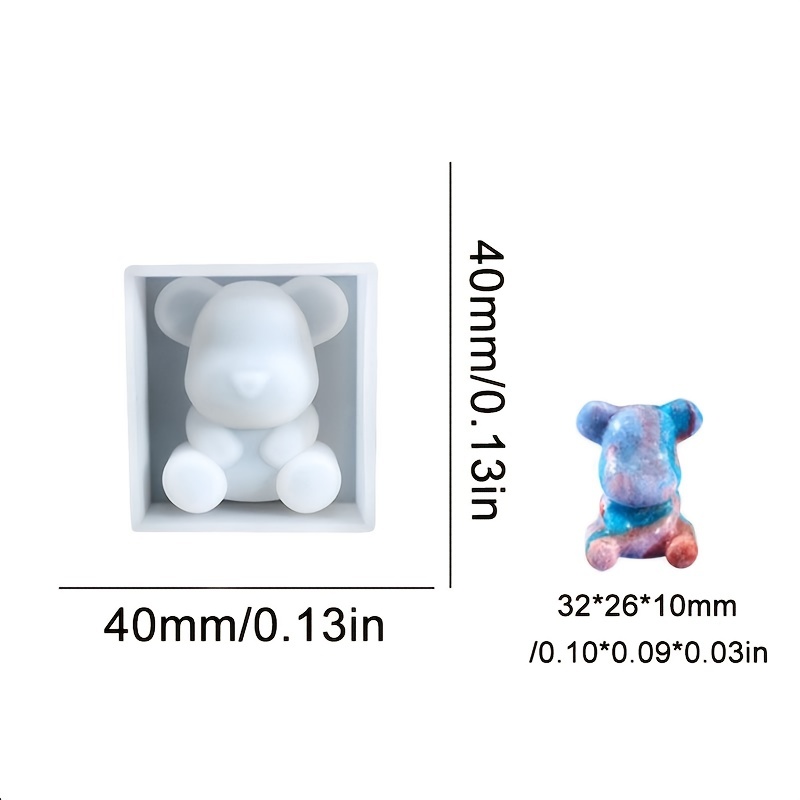 Crystal Droplet Glue Bear shaped Silicone Mold Diy Geometric - Temu