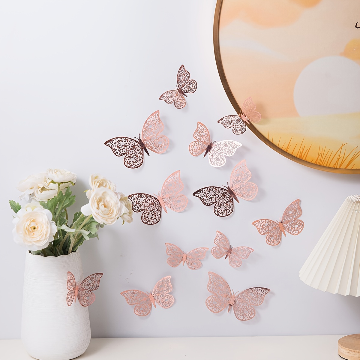 Shiny Colorful Butterflies Decorative Pvc Stickers Ins - Temu