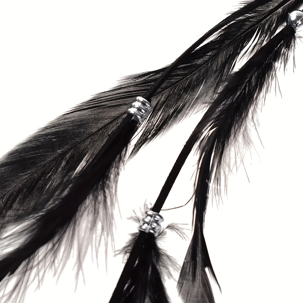 Black and white outlet feather hair extensions