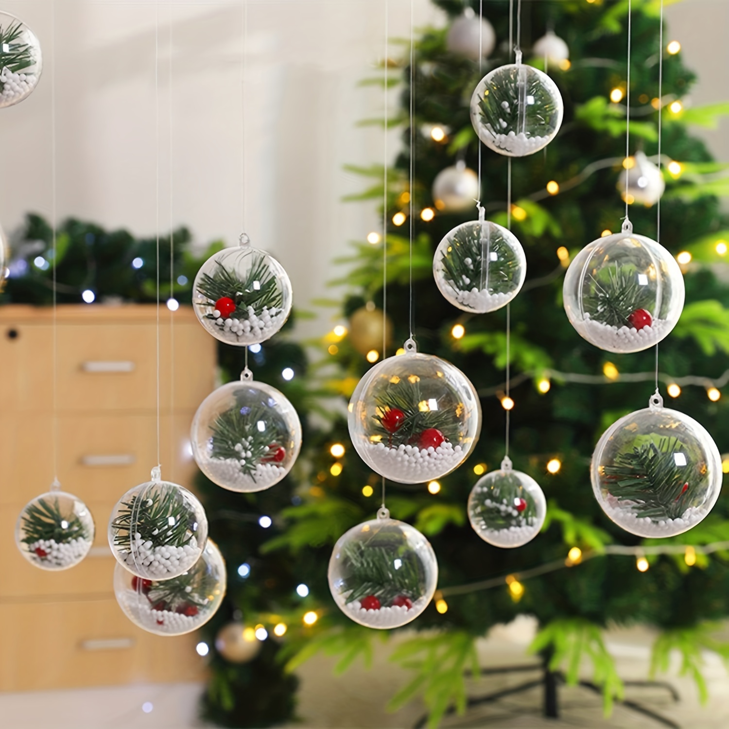 Christmas Clear Plastic Fillable Ornaments Diy Bathtub Bomb Mold Acrylic  Clear Plastic Ornament Balls Fillable Wedding Party Decoration - Temu New  Zealand