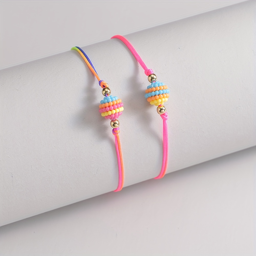 Lot Colorful Handmade Rope Bracelet Making Adjustable Rope - Temu