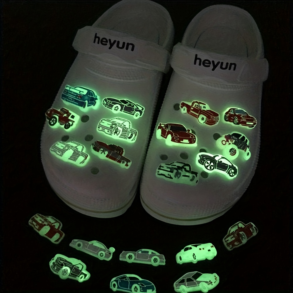 Uv/glow in the Dark Croc Spike Shoe Charm Trendy Colorful 