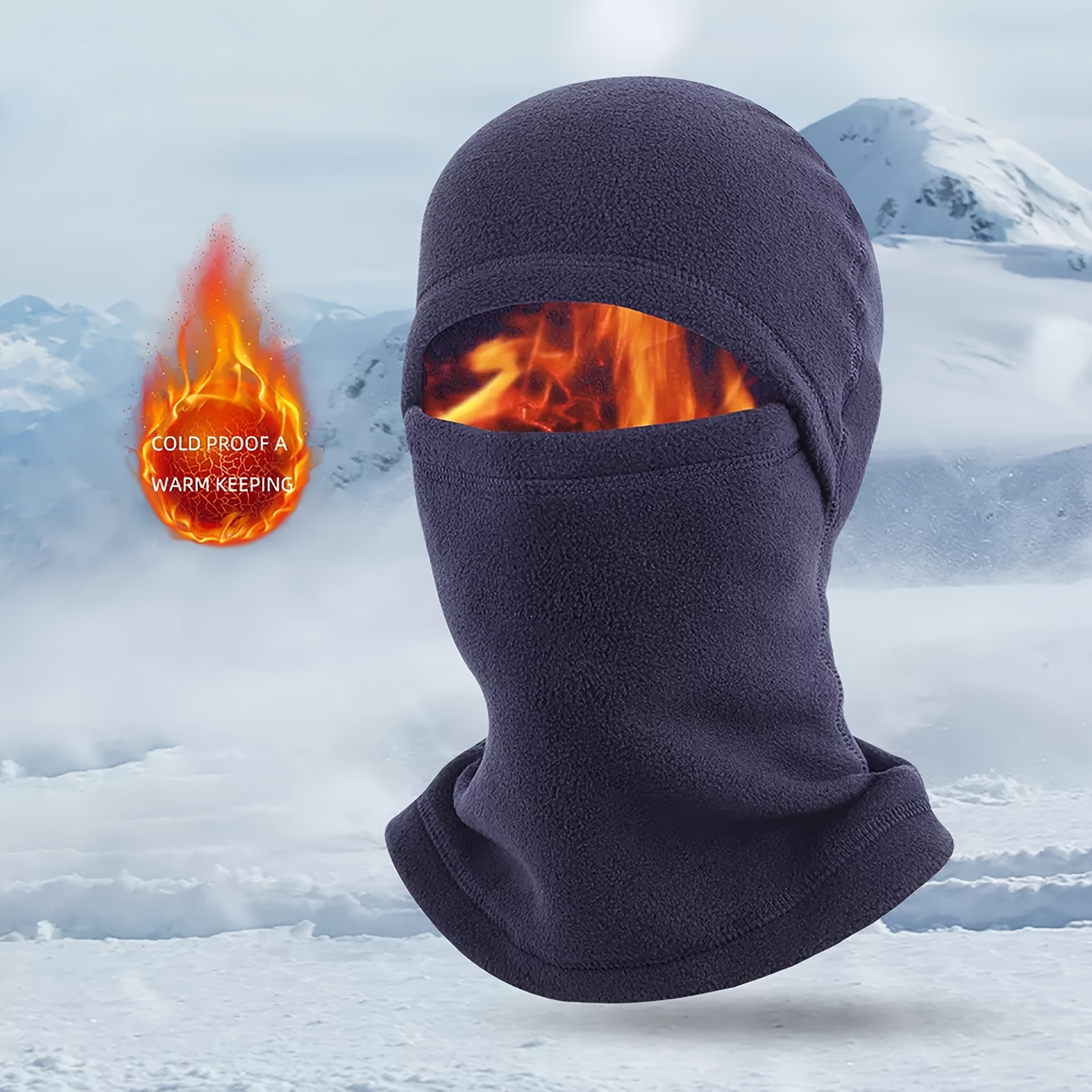 Chapeau polaire thermique pour homme, couvre-cou, écharpe de Ski