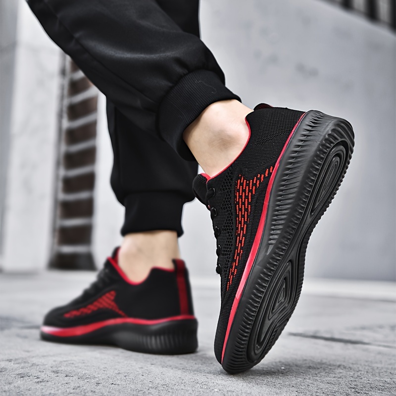 Mens Trendy Knitted Breathable Lightweight Comfy Sneakers For