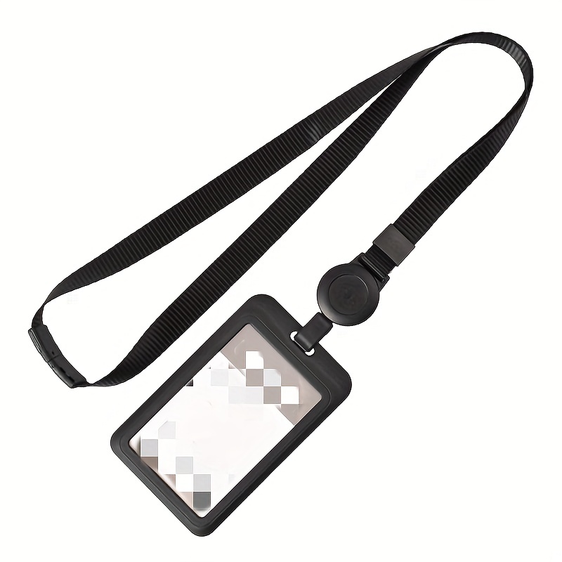Mifflin Retractable Badge Reels w/Clear Vertical ID Name Card Holders (6 x  9 cm, 2 Pack), Black Reel w/Carabiner Clip & Belt Hook : : Office  Products