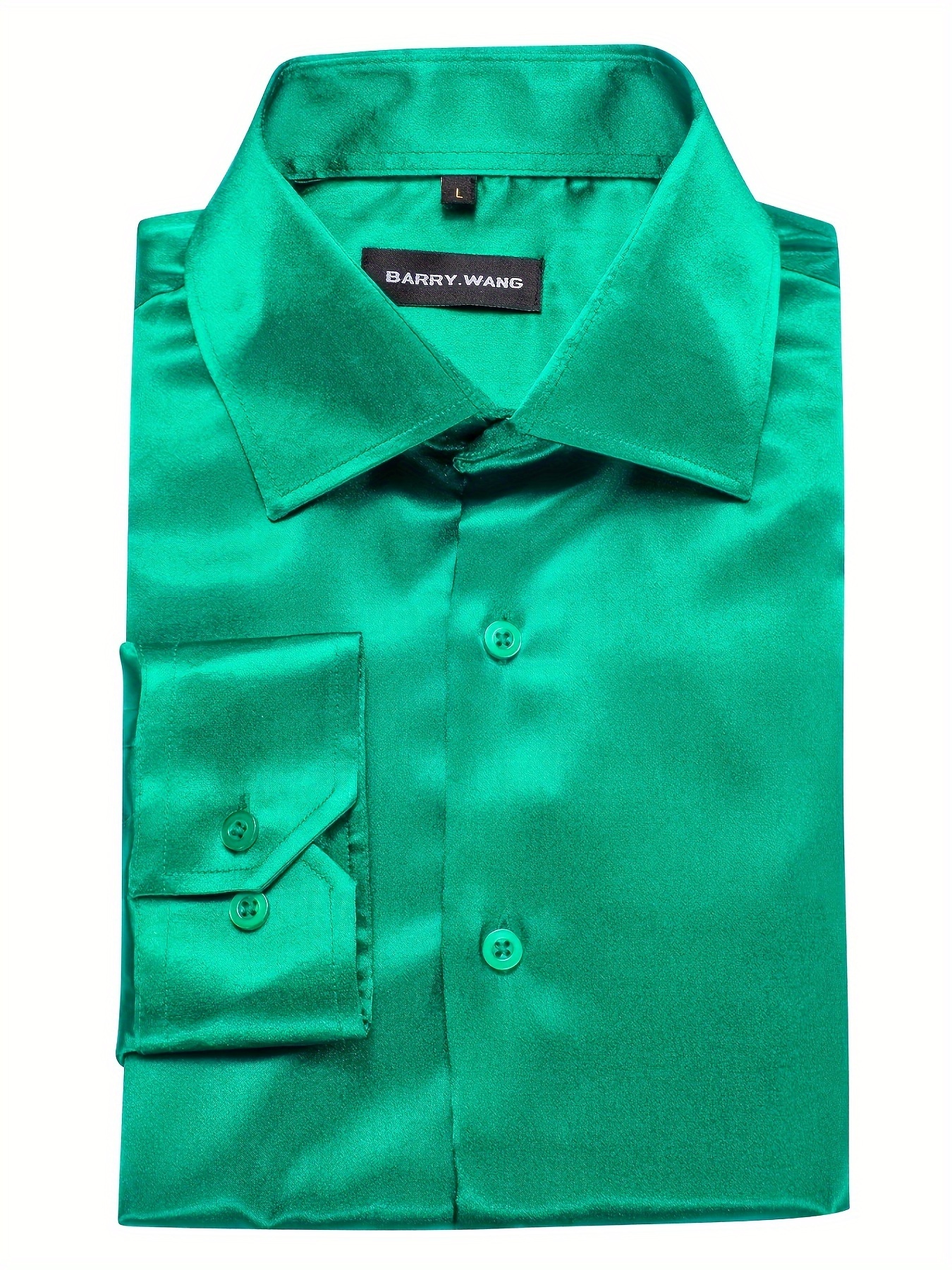 luxury shirts men green long sleeve fit male blouses - Temu