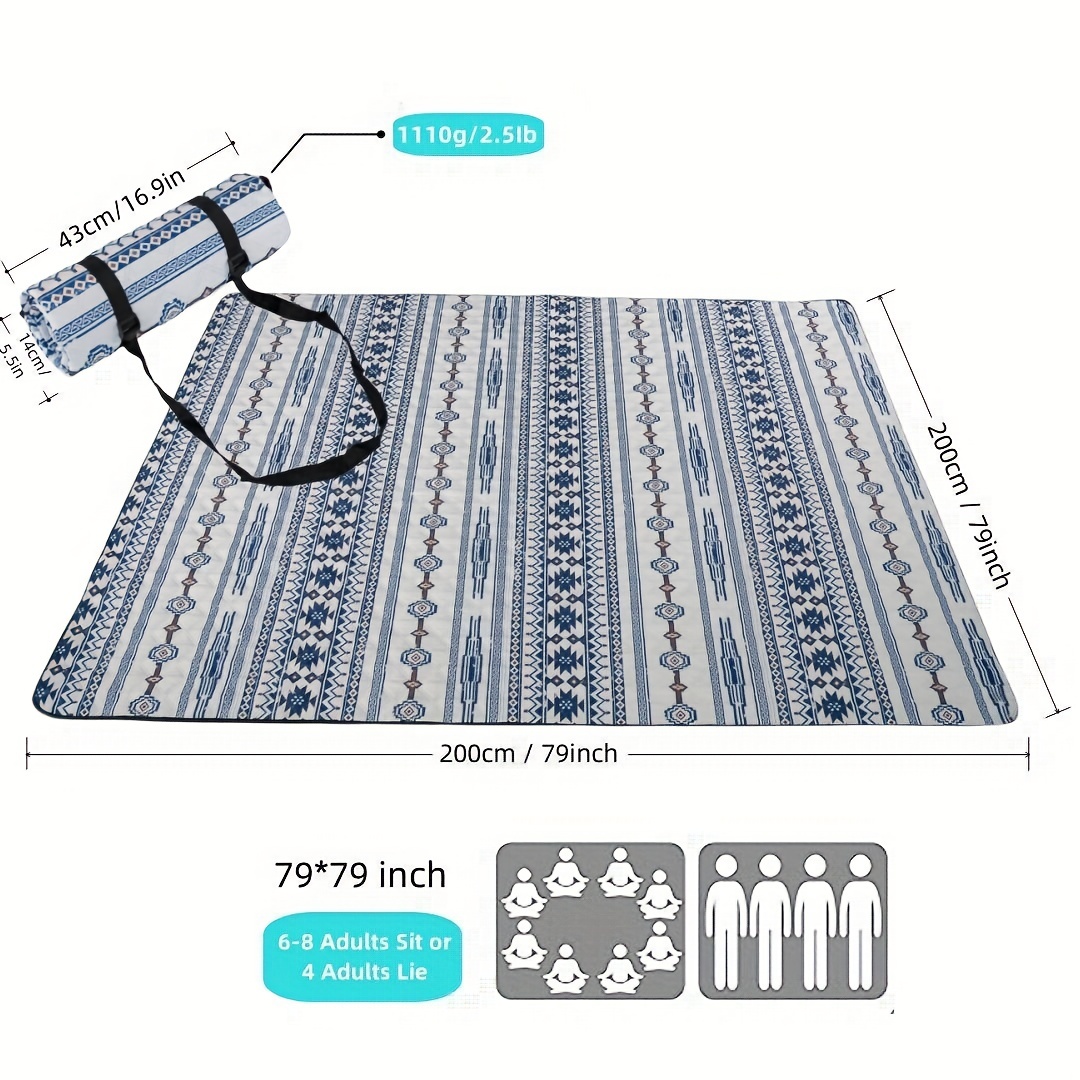  Picnic Blankets 79x79, Waterproof Foldable Picnic