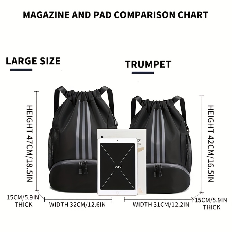 Lot de 2 sacs à cordon de serrage - En polyéthylène noir - Avec cordon de  serrage - Pour le sport, la gym, les voyages, la natation, Noir , 40 × 35cm