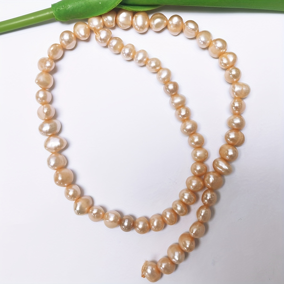 Irregular Abs Beige Imitation Pearls Beads Loose Beads For - Temu
