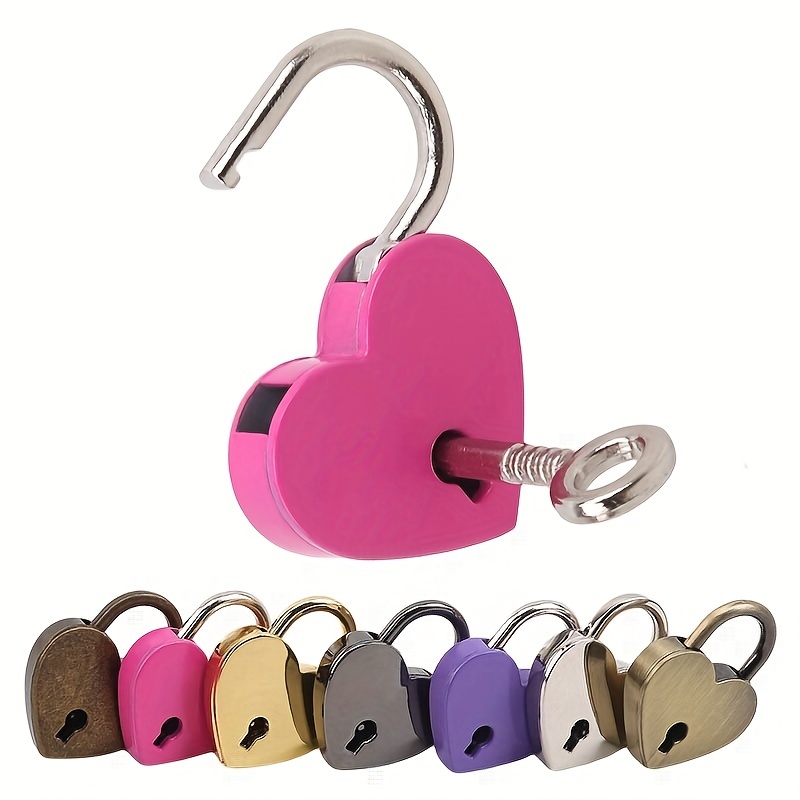 3 Pièces Amour Coeur Combinaison Mini Cadenas Serrure De Sécurité Enfant