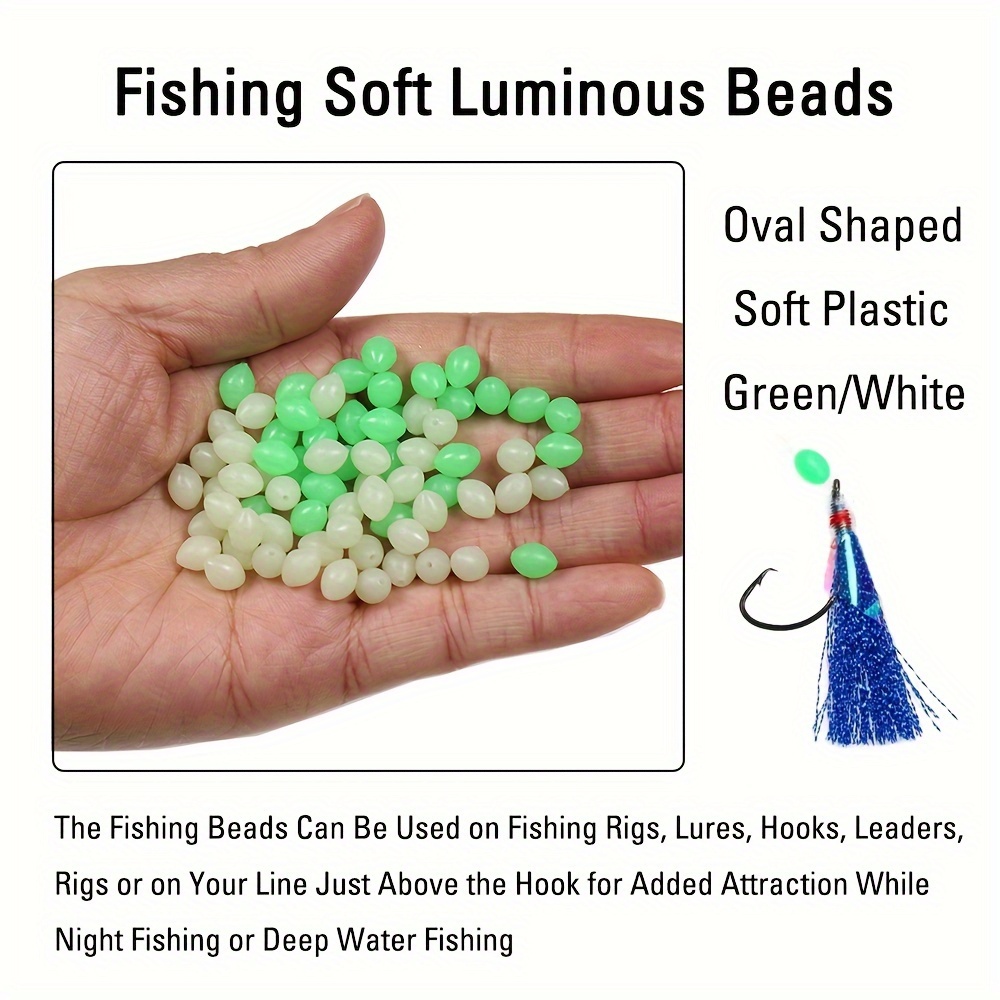 Luminous Fishing Beads Oval Fishing Beads Sea Fishing - Temu