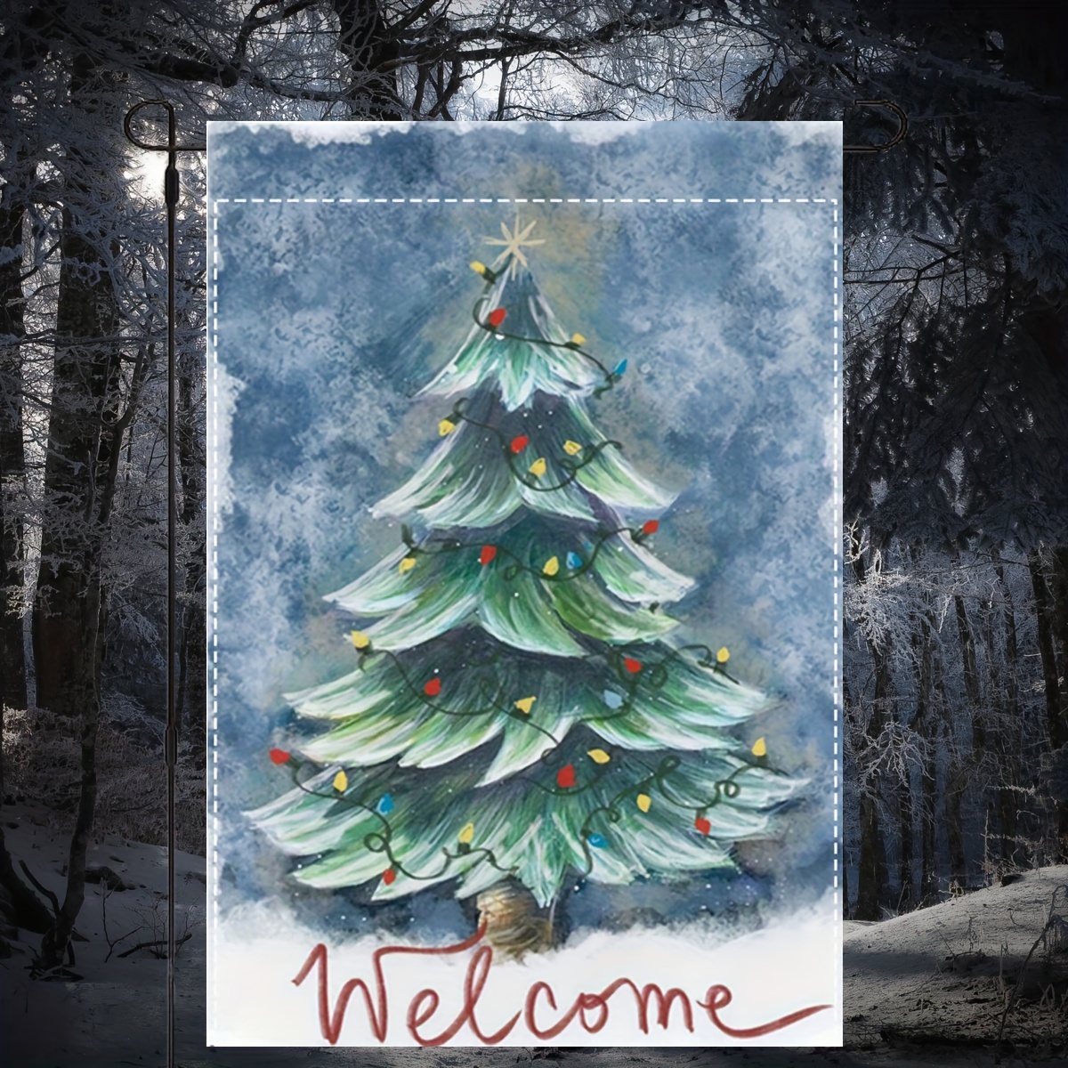 Xmas Decor Garden Flag Merry Christmas Christmas - Temu